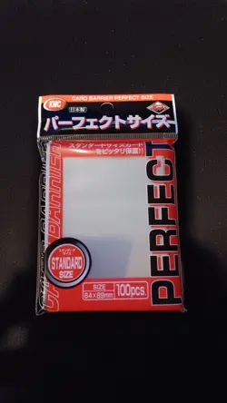 KMC Perfect Fit Sleeves Standard-sized Clear Pack of 100 Qty 5 Made In Japan - Image 2