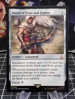 SWORD OF FEAST AND FAMINE MTG Assassin's Creed Mythic Rare 0099 - Image 1