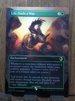 Life Finds a Way (Borderless FOIL) Universes Beyond Jurassic World Collection NM - Image 1