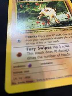 BLAINE'S MANKEY - 63/132 - GYM CHALLENGE - POKEMON CARD - LP - Image 2