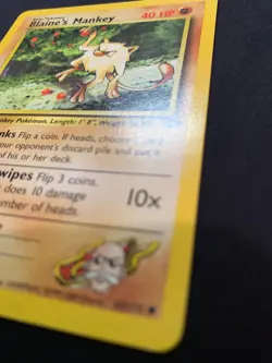 BLAINE'S MANKEY - 63/132 - GYM CHALLENGE - POKEMON CARD - LP - Image 3