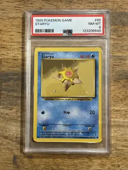 GRADED PSA 8 1999 Pokemon Game Staryu #65 - Image 1