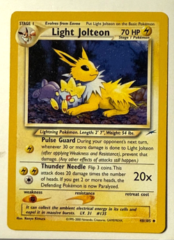 Pokemon TCG Light Jolteon Neo Destiny 48/105 Unlimited Uncommon - Image 1