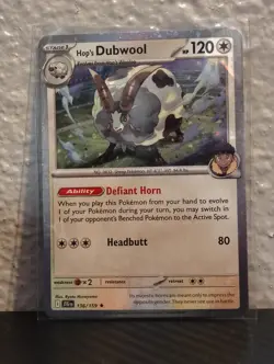 Set Of 2 Hop's Woolo And Dubwool Pokemon Cards NM - Image 3