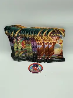Lot Of 15 - Pokemon TCG Sword & Shield Darkness Ablaze Sleeved Booster Packs - Image 1