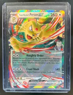 2025 Pokemon SV Destined Rivals DRI EN Team Rocket's Persian ex #150/182 - Image 1