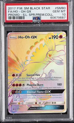 2017 POKEMON SM SUPER PREMIUM COLLECTION #SM80 FULL ART/HO-OH GX PSA 10 - Image 1