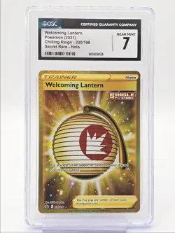 WELCOMING LANTERN 2021 POKEMON CHILLING REIGN SECRET RARE 230/198 CGC 7 Q3403 - Image 1