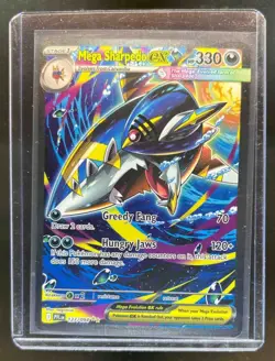 2025 Pokemon Phantasmal Mega Sharpedo ex Special Illustration Rare #127/094 - Image 1