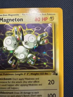 Magneton Holo Fossil Set Unlimited 11/62 Rare Vintage WOTC Pokemon Card - Image 4