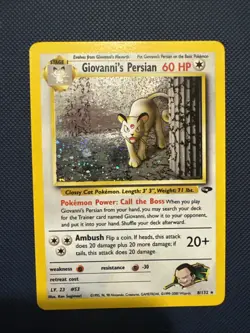Pokemon TCG Giovanni's Persian 8/132 Gym Challenge Holo Rare Unlimited - Image 1
