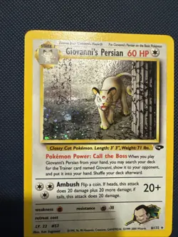 Pokemon TCG Giovanni's Persian 8/132 Gym Challenge Holo Rare Unlimited - Image 2