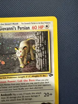 Pokemon TCG Giovanni's Persian 8/132 Gym Challenge Holo Rare Unlimited - Image 4