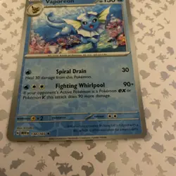 Pokemon Card Vaporeon Scarlet & Violet 151 Reverse Holo Rare 134/165 Near Mint - Image 2