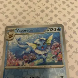 Pokemon Card Vaporeon Scarlet & Violet 151 Reverse Holo Rare 134/165 Near Mint - Image 3