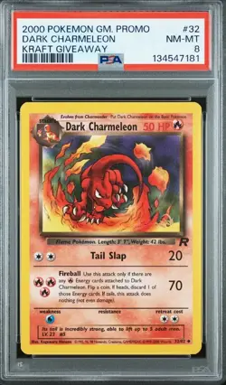 2000 Pokemon Gm Promo Dark Charmeleon PSA 8 Kraft Giveaway 32/82 W Gold Stamp - Image 1