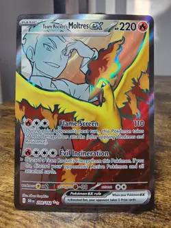 Pokemon Team Rocket's Moltres ex 208/182 Sv10: Destined Rivals Holo - Image 1
