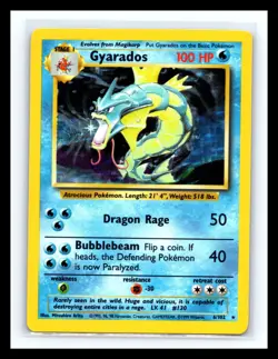 💥 GYARADOS | Pokemon TCG 1999 | (Base Set) Holo Foil Rare Vintage # 6/102 - Image 1