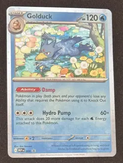 Pokemon TCG Mega Evolutions Golduck 008 Black Star Promo Holo English NM - Image 1