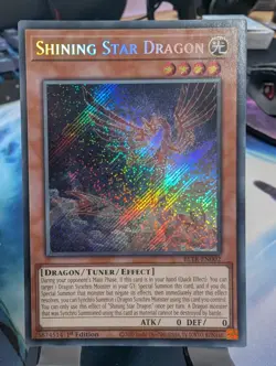 YuGiOh! Shining Star Dragon BLTR-EN002 Secret Rare 1st Ed - Image 1