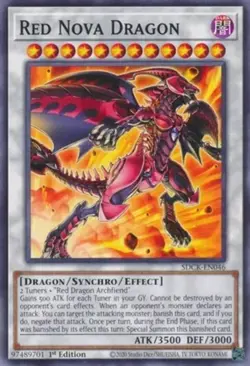 Red Nova Dragon - SDCK-EN046 - Common - 1st Edition - Lightly Played - Image 1