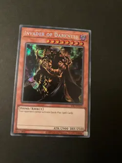 Invader of Darkness IOC-EN111 Secret Rare Unlimited Edition Condition TCG - Image 1