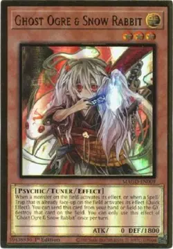*** GHOST OGRE & SNOW RABBIT *** 1ST EDITION GOLD RARE MAGO-EN009 NM YUGIOH! - Image 1