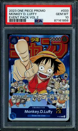 Monkey D Luffy - P-033 - PSA 10 - Event Promo - Promo - One Piece - 61856 - Image 1