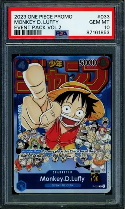 Monkey D Luffy - P-033 - PSA 10 - Event Promo - Promo - One Piece - 61853 - Image 1