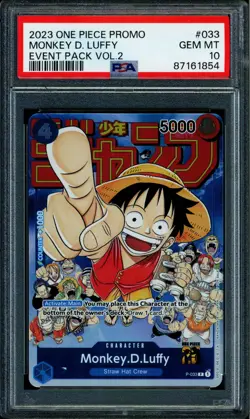 Monkey D Luffy - P-033 - PSA 10 - Event Promo - Promo - One Piece - 61854 - Image 1