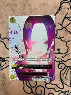 You'll Frighten Me... (Alternate Art) OP14-118 The Azure Sea's Seven Foil - Image 1