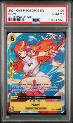 PSA 10 - 2024 ONE PIECE OP08-TWO LEGENDS 106 NAMI ALTERNATE ART (English) - Image 1