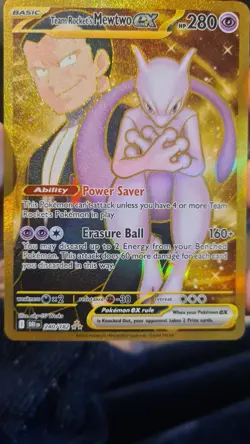 Pokemon TCG Team Rocket's Mewtwo EX Destined Rivals Card 240/182 Mint Condition - Image 1