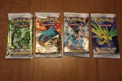 Pokemon Card Game (TCG) Platinum Arceus - Empty Booster Pack Wrappers Lot of 4 - Image 1