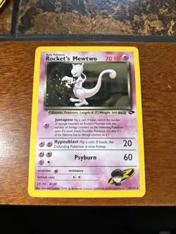 2000 Pokemon Gym Challenge Rocket’s Mewtwo Holo #14 Trading Card - Image 2