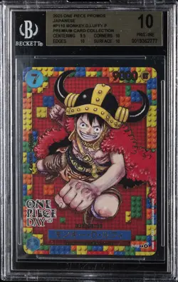 2025 ONE PIECE PROMOS JPN PREMIUM CARD COLLECTION #P110 MONKEY D. LUFFY P BGS 10 - Image 2