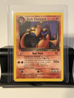 Pokemon TCG Dark Charizard Non-Holo Card 21/82 Team Rocket 2000 Vintage - LP! - Image 1