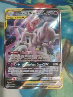 Pokemon TCG Mewtwo & Mew GX SM191 Black Star Promo Card Near Mint Condition - Image 1