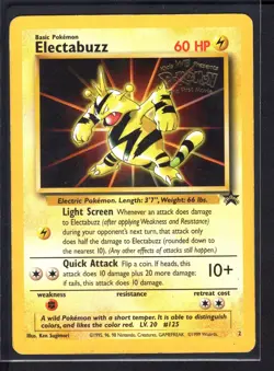 Electabuzz #2 Black Star Promo (MP) Pokemon Card WOTC 1999 WB First Movie - Image 1