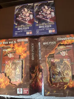 Bandai One Piece Card Game Illustration Box vol. 5 TCG Lot Of 2 Plus 2 Boosters - Image 1