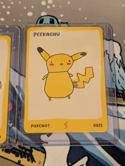 Dysfunctional Passholders Pokenots 151 Peekachu 0025 Pikachu Pokemon Card NM - Image 1