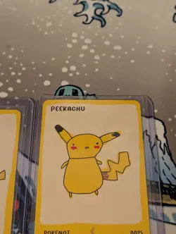 Dysfunctional Passholders Pokenots 151 Peekachu 0025 Pikachu Pokemon Card NM - Image 2