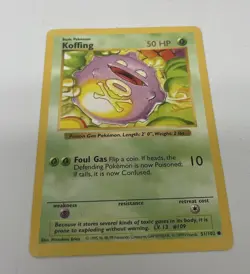 Pokemon TCG Koffing Base Set, Shadowless Common Card 51/102 - Image 3