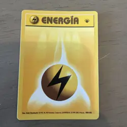 SPANISH Lightning Energy 100/102 Base Set 1st Edition NM Pokemon Card Common 1X - Image 2