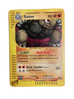 Golem 14/165 Holo Rare Expedition Base Set 2002 Pokemon Card Played - Image 1