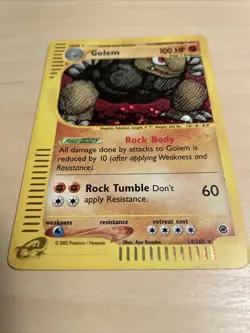 Golem 14/165 Holo Rare Expedition Base Set 2002 Pokemon Card Played - Image 2