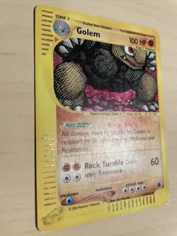 Golem 14/165 Holo Rare Expedition Base Set 2002 Pokemon Card Played - Image 3