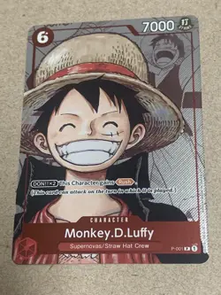 One Piece TCG 25th Premium Collection Alt Art Monkey.D.Luffy P-001 Promo Card NM - Image 1
