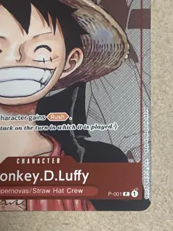 One Piece TCG 25th Premium Collection Alt Art Monkey.D.Luffy P-001 Promo Card NM - Image 5