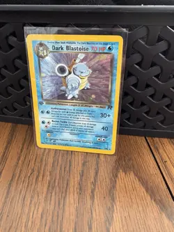 Pokemon TCG Dark Blastoise Holo Rare Card 1st Edition - Image 1